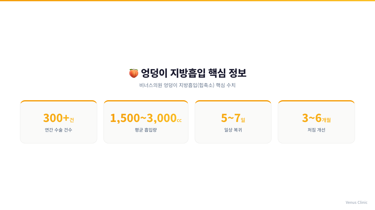 엉덩이 지방흡입 핵심 정보 인포그래픽
