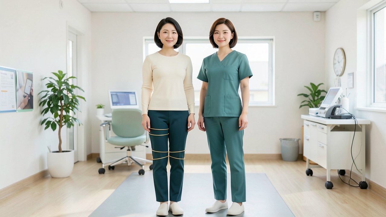허벅지 둘레 전체의 원통형 지방흡입 계획 일러스트