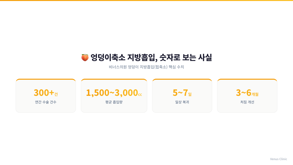 엉덩이축소 지방흡입 핵심 수치 인포그래픽