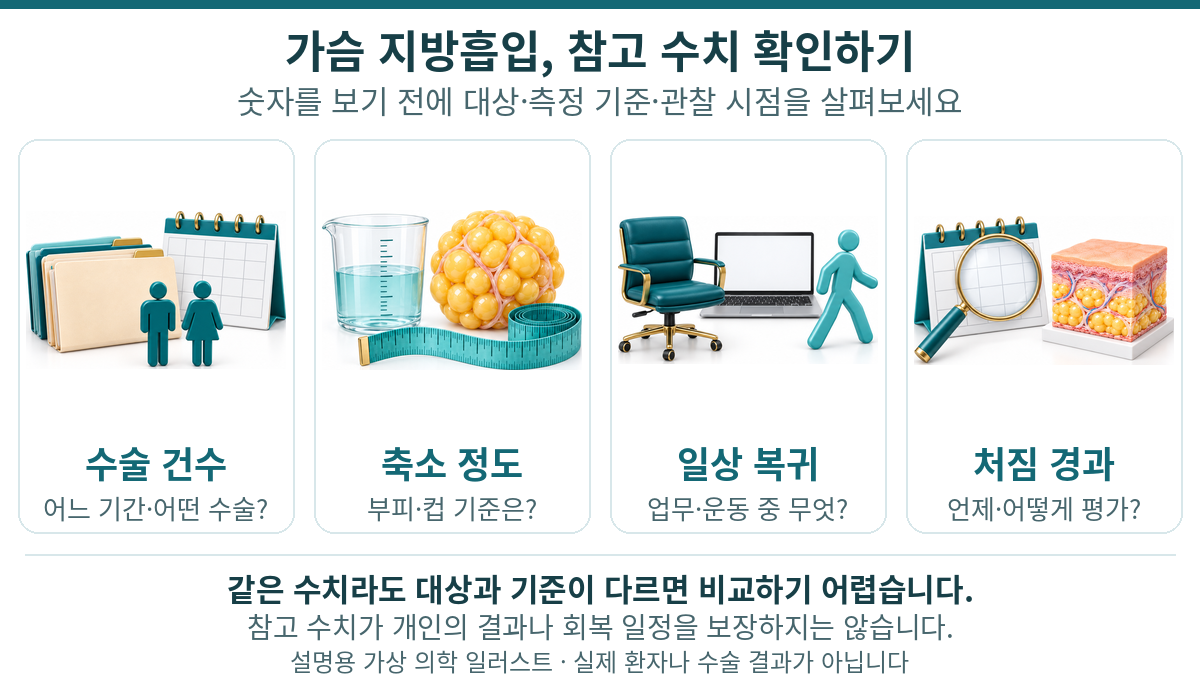 가슴 지방흡입 핵심 수치 인포그래픽
